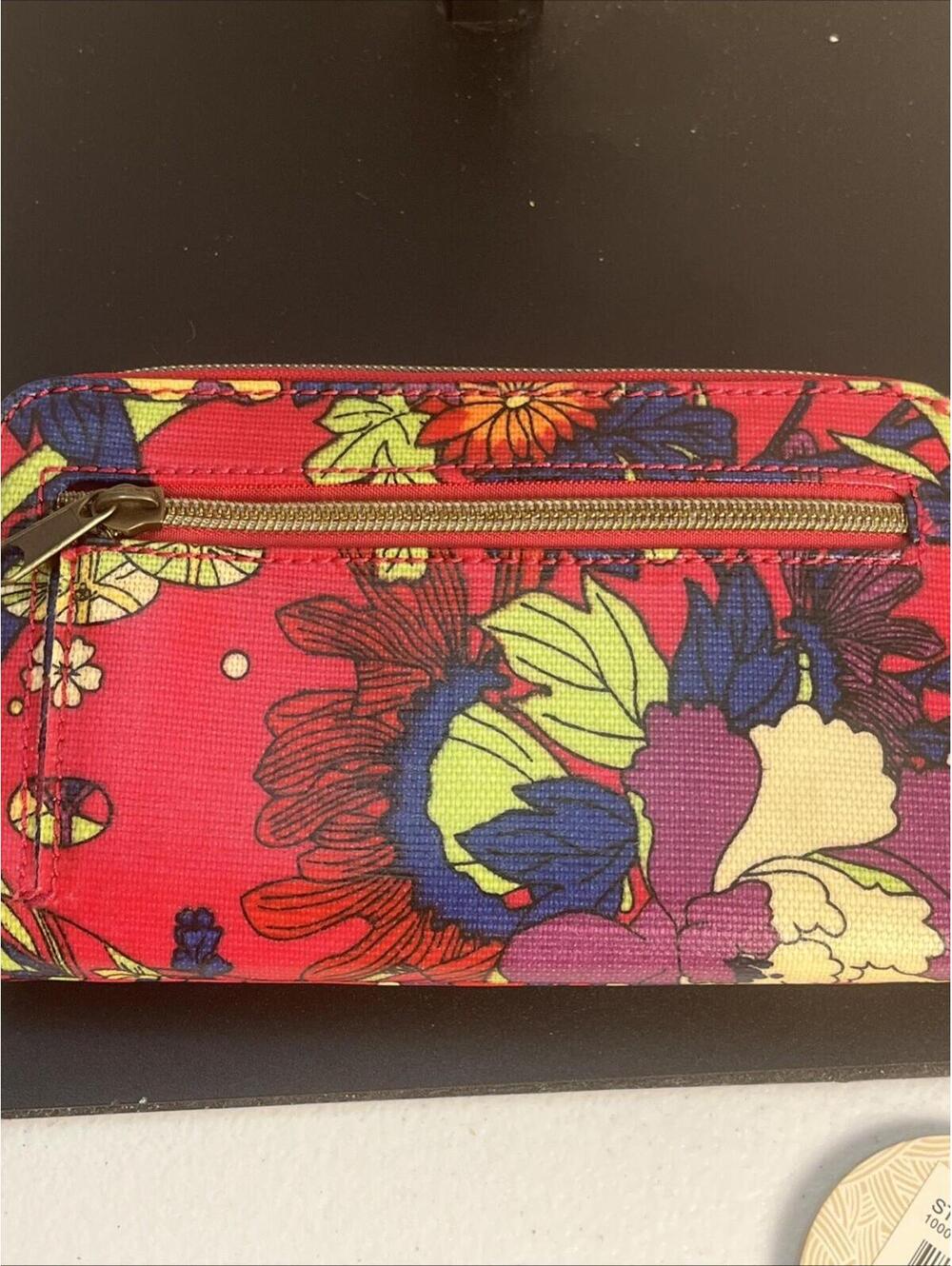 Sakroots Wallet Multicolor Vibrant Peace Colorful Floral Boho - Picture 6 of 13